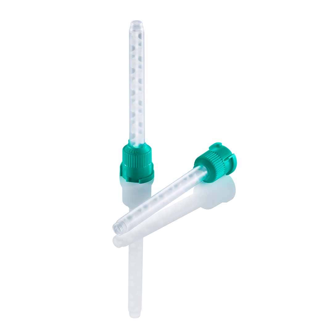 De groene mengtips voor de (1:1) "oude "50 ml cartridges.